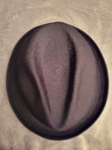 Kangol Tropic Player Fedora Hat Cap Medium Black Newspaper Rake Classic Retro - Picture 3 of 11