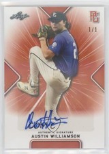 2021 Leaf Perfect Game National Showcase 1/1 Austin Williamson #BA-AW3 Auto 8d2