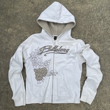 Vintage Y2K Billabong Sherpa Lined Hood Full Zip Hoodie Women s XL