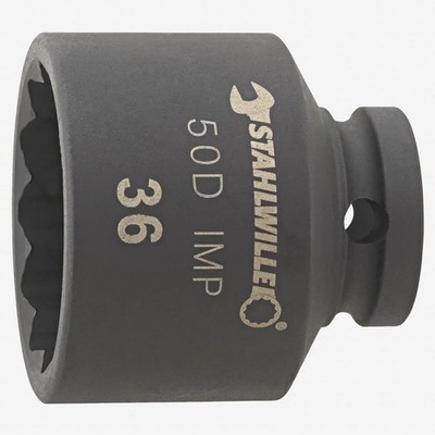 Stahlwille 50D IMP Impact Socket, 1/2'' Drive, 12 Point, 32 mm