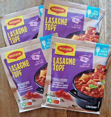 Neu! Maggi Easy Pasta Edition Lasagne Topf (35,00/kg) 4 x 40g