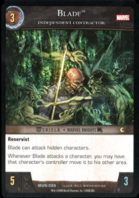 VS System: Blade, Independent Contractor [Played] Marvel Universe TCG ...