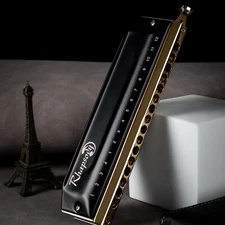 EASTTOP Upgrade Rhapsody Chromatic Harmonica 16Hole 64Tone Key of C Mouth Organ