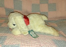 Vintage Bantam Plush Sleeping Puppy Dog Baby Rattle with Original Tag