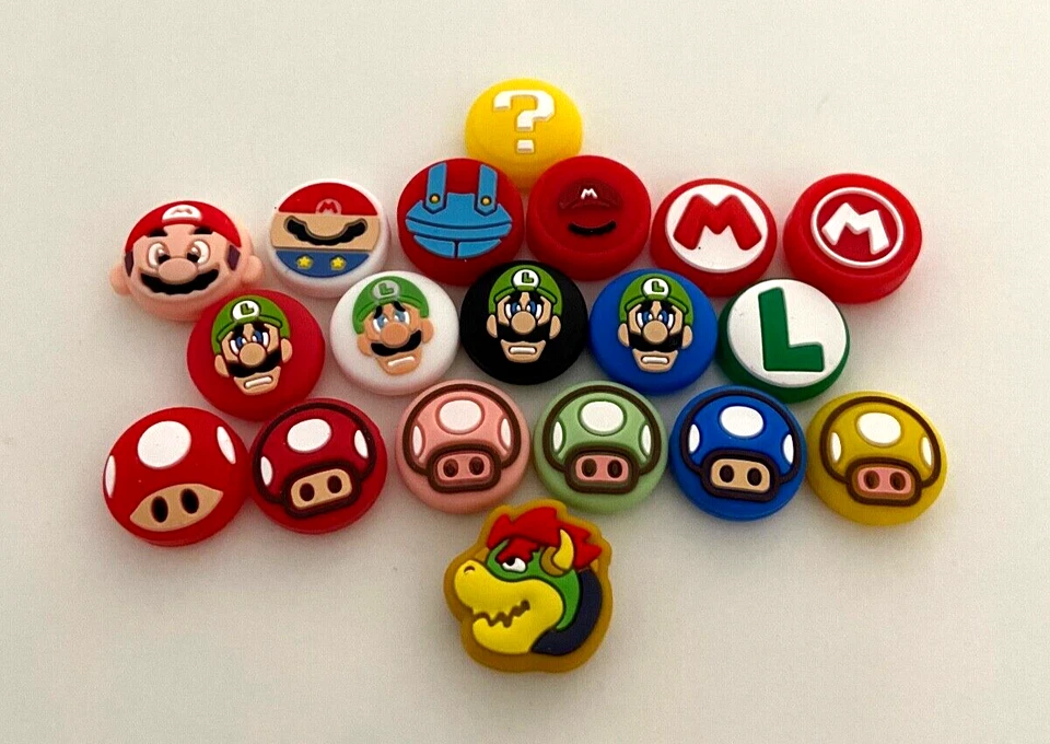 MARKENLOS Nintendo Switch Super Mario Thumbstick Joy Con Controller Kappen Aufsatz NEU