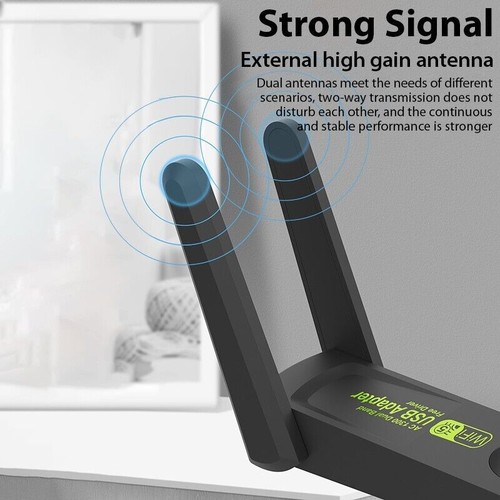 USB 3.0 WIFI Adapter 1300mbps Wireless Dongle Dual Band 2.4G/5G Dual Antenna NEW - Picture 9 of 24