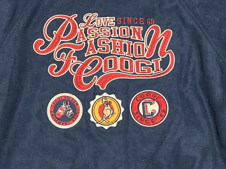 COOGI 69 "Love Passion" Men Varsity Letterman Patches Snap Button Jacket XL - Image 2 of 4