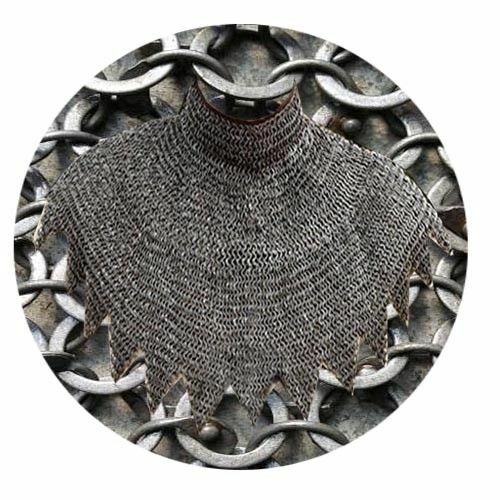 Correo de cadena remachado 6 mm Aventail armadura medieval acero suave recreación - Imagen 1 de 2