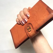 Genuine Leather, Vintage Baronet Checkbook  Card Wallet