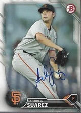 Andrew Suarez San Francisco Giants 2016 Bowman Signed Card