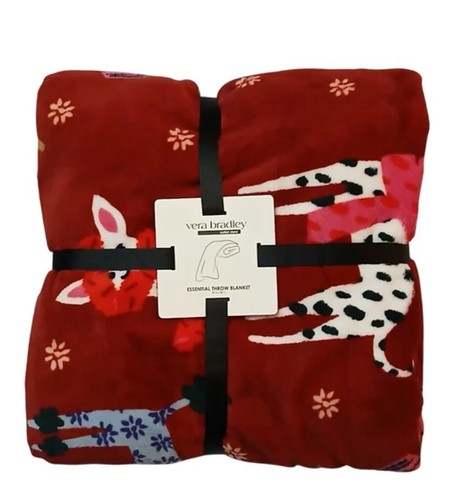 Vera Bradley Throw Blanket and Gift Market Tote Set in Holiday Hounds, Sealed - Picture 2 of 5