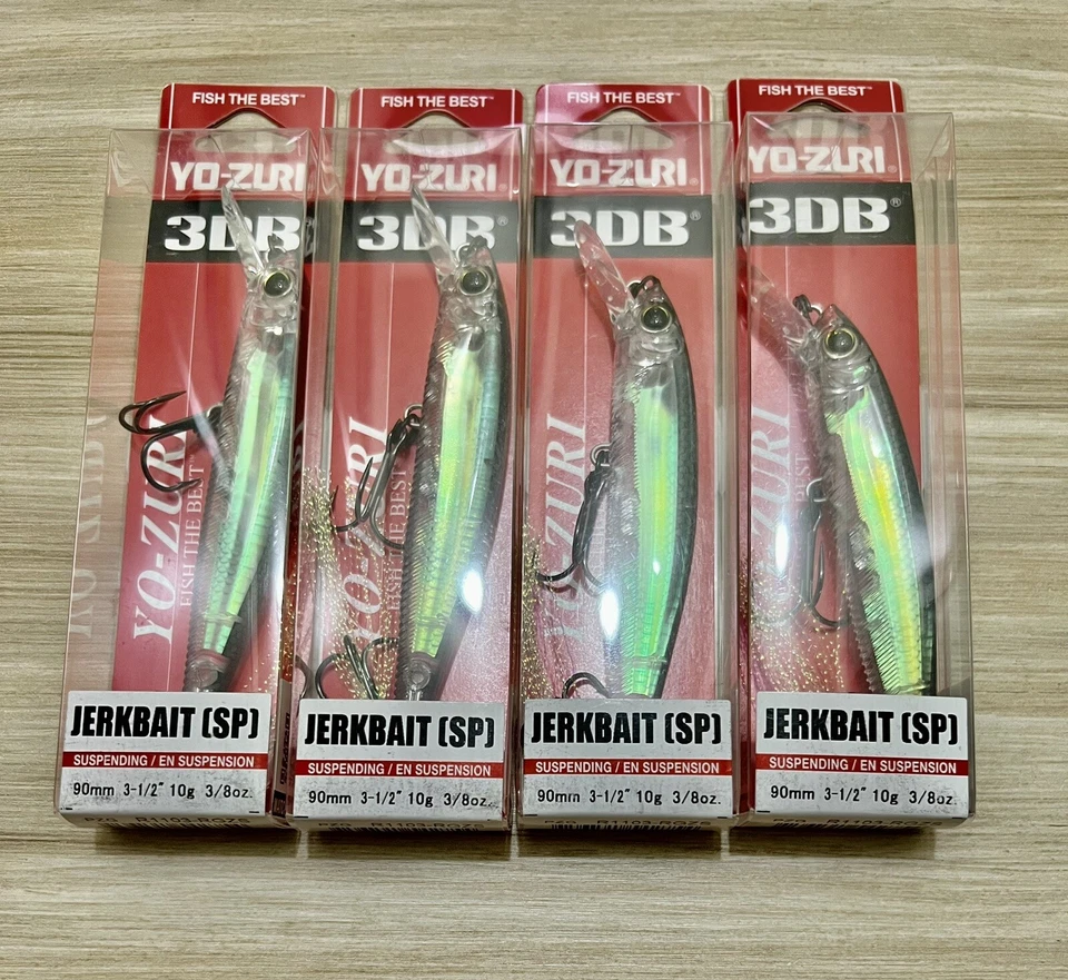 Yo-Zuri (Lot Of 4) 3DR 90SP Suspending Jerk-baits, Bass, Free Shipping! NWT! - Image 4 of 4