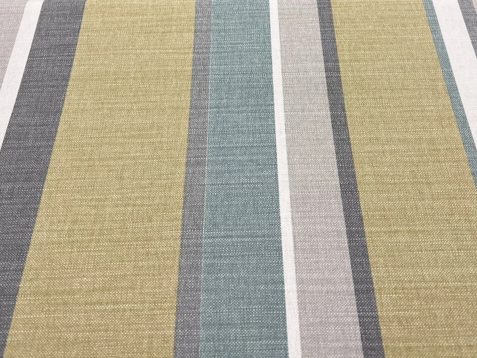 Tela para cortinas Romo impresa a rayas en bloque - Lorcan / Diente de león 7 yardas 7794/02 Foto 2 de 4