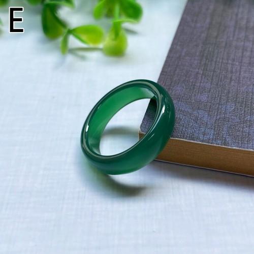 Unisex Agate Gemstone Elgant Band Jade Finger Ring Jewelry Women Men Rings Gifts - Picture 9 of 17