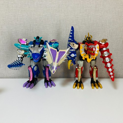 BANDAI Japón DX Megazord Power Rangers Dino trueno sentai Abaren Oh Bakuren Oh - Imagen 2 de 16