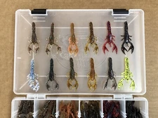 New 144 pc Crawdad Kit 3" total length Crawfish Fishing Lures (2" body) FREE box