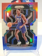 2021-22 Panini Prizm Basketball Red White Blue Prizm RC SP #304  Charles Bassey