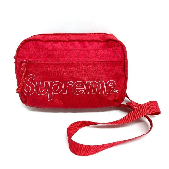 Sac bandoulière Supreme 18AW sac bandoulière logo imprimé rouge d'occasion