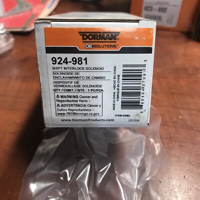 New Genuine Parts Shift Interlock Solenoid Dorman 924-981