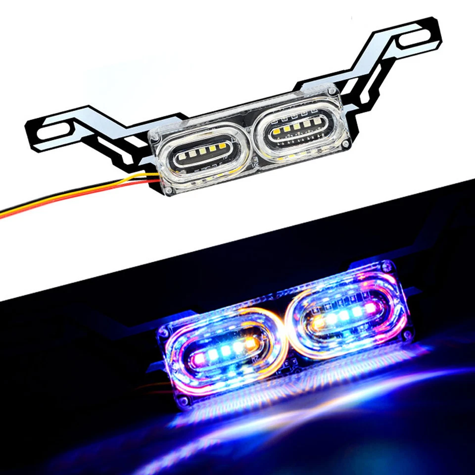 Luz LED Flash RGB Piezas Motocicleta Lámpara de Freno Estroboscópico Luz de Parada Accesorios Foto 3 de 4