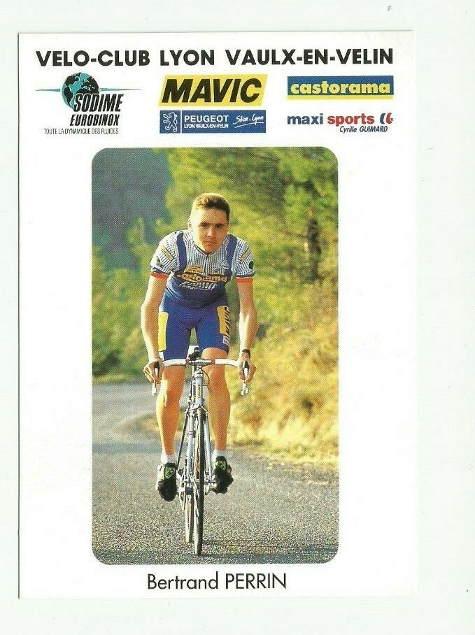 CYCLISME carte cycliste BERTRAND PERRIN club VELO-CLUB LYON VAULX