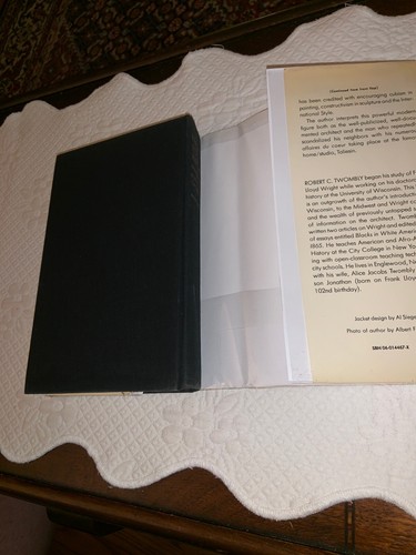 1st 1st Frank Lloyd Wright HC 1973 DJ protected Robert Twombly Biography - Picture 5 of 7