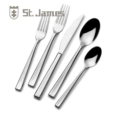 St. James Satin Dream Heavyweight Forged Stainless Steel Flatware 20pc Set for 4