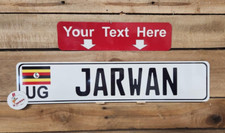 Uganda Euro Tag Bmw European Style License Plate Custom Any Text