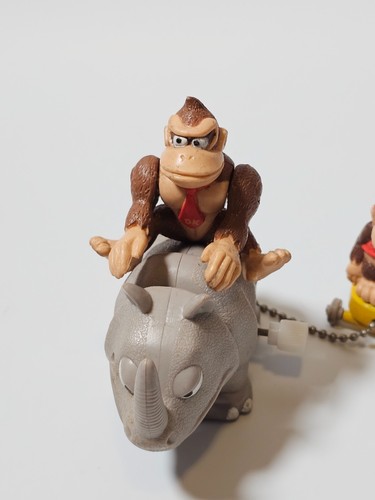 RARE Vintage Nintendo Donkey Kong Country Rambi Rider Diddy Wind-Up Fast Shippin - Picture 4 of 11