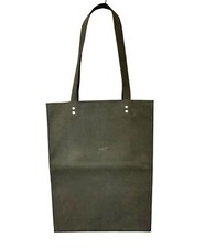 Borsa shopper KIKO in pelle grigio/cacao minimalista borsa moderna 12x15 viaggio