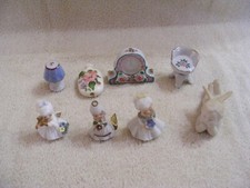 COLLECTIBLE MINIATURE DOLLHOUSE LADIES AND OCCUPIED JAPAN ITEMS - LOT OF 8