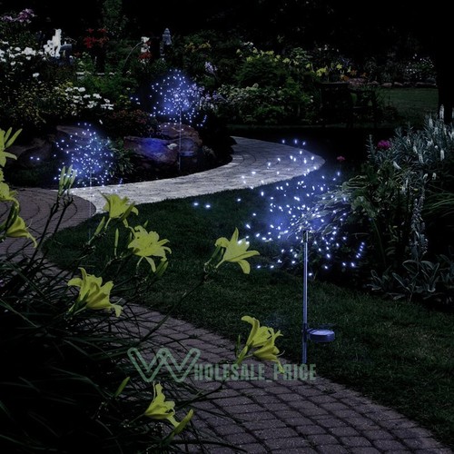 150 LED Solar Fire Flower Lights Outdoor Waterproof Path Lawn Garden Decor Lamp - Picture 32 of 58