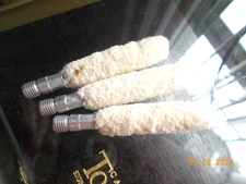 3 Unused Rifle Pistol / Bore Brush / Cleaners, 1/4" Thread, 1 has a small stain