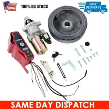 Electric Start Kit Flywheel Starter Motor Ignition For Honda GX390 13HP Engine