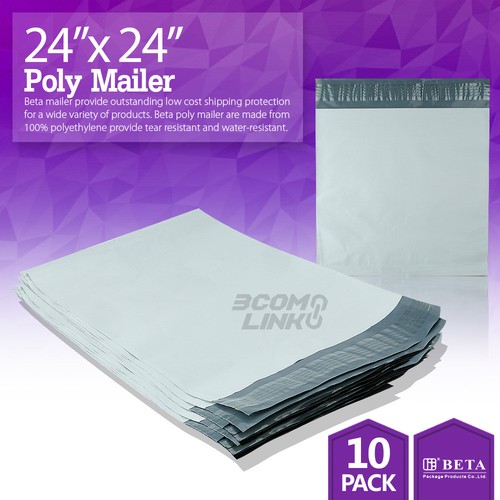 24"X24" Poly Mailer Shipping Mailing Packaging Envelope Self Sealing Bags Light - Picture 3 of 7