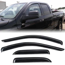 For 2002-2009 Dodge Ram 1500 Quad Cab Window Visors Vent Rain Guards Deflectors