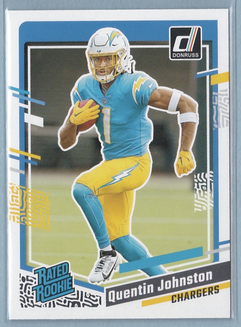 2023 Panini Donruss Quentin Johnston Rated Rookie #353 Los Angeles Chargers