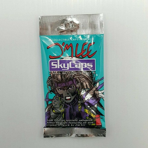 1994 Jim Lee Comic Book Images Sky Caps Pogs Milk Caps Tazos Wax Pack Retro 90s - Picture 2 of 2