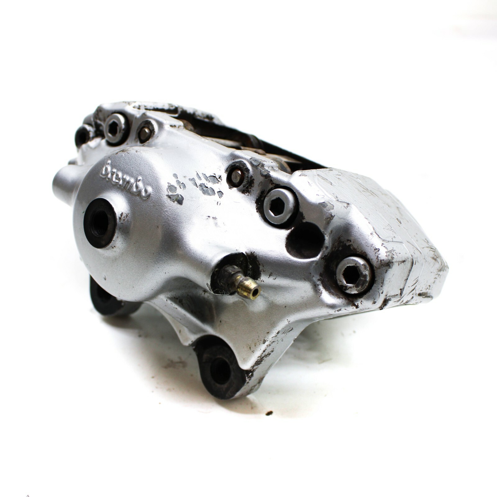 2008 - 2012 MASERATI QUATTROPORTE REAR BRAKE CALIPER SILVER BREMBO CHROME 228353