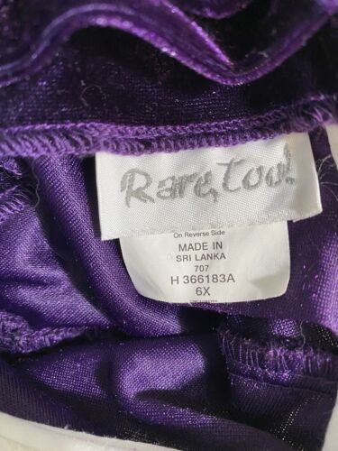 Vintage Rare TOO Girls Velvet Dress Sz 6X - Picture 2 of 3