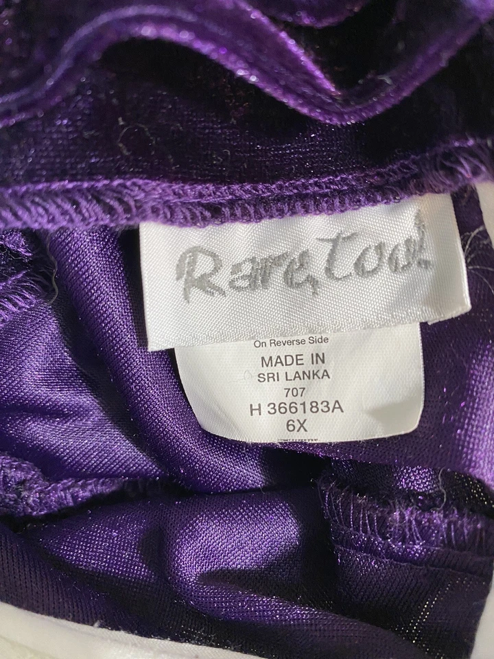 Vintage Rare TOO  Girls Velvet Dress Sz 6X - Image 2 of 3