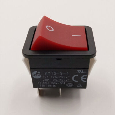 1pcs KEDU HY12-9-4 Power On Off  Rocker Switch Push Button 4 Pin IP55 T85 #E3