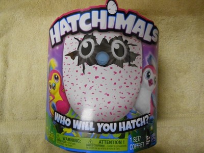 Hatchimals-Hatching Egg Interactive Creature-Penguala-Pink Egg by Spin  Master