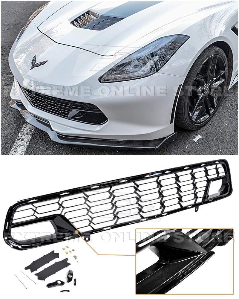 For 14-19 Corvette C7 With Camera | Z06 PAINTED CARBON FLASH Front