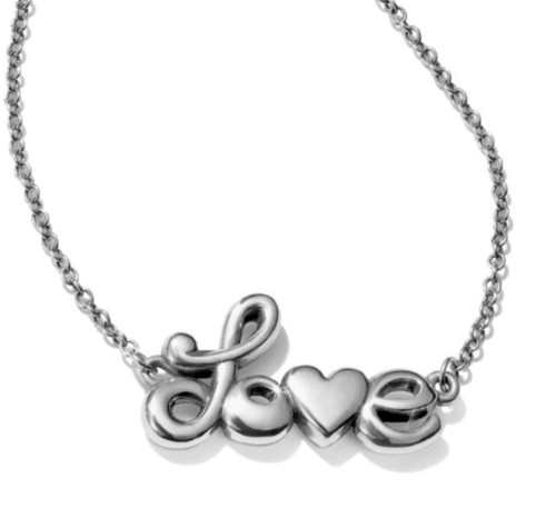 Brighton Love Is All You Need  Heart Silver Necklace NWT $42