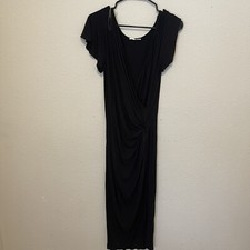 mikey & joey evening gowm rayon cross body rushed dress