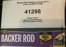 Backer Rod 3/8" X 20'  41298 M-D Building Products Pro Pack SMALL Gaps Case 12