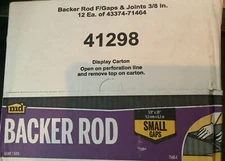 Backer Rod 3/8" X 20'  #41298  M-D Building Products Pro Pack SMALL Gaps Case 12