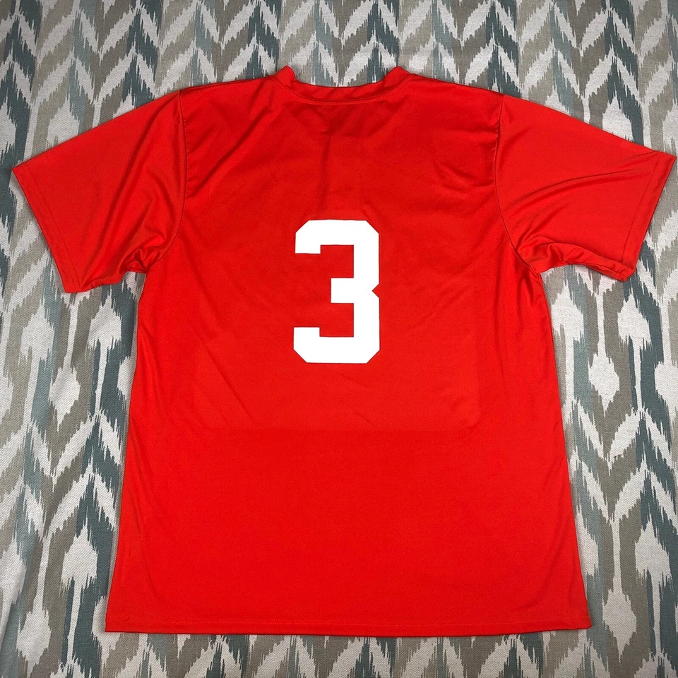 Holloway Streak Men's Short Sleeve 1/2 Button Active Shirt Orange Size L Large  - Image 2 of 4