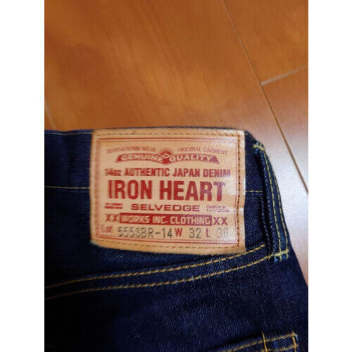 IRON HEART 555SBR-14 14oz Broken Selvedge Denim Super Slim IRON HEART 555SBR-14 14oz Broken Selvedge Denim Super Slim